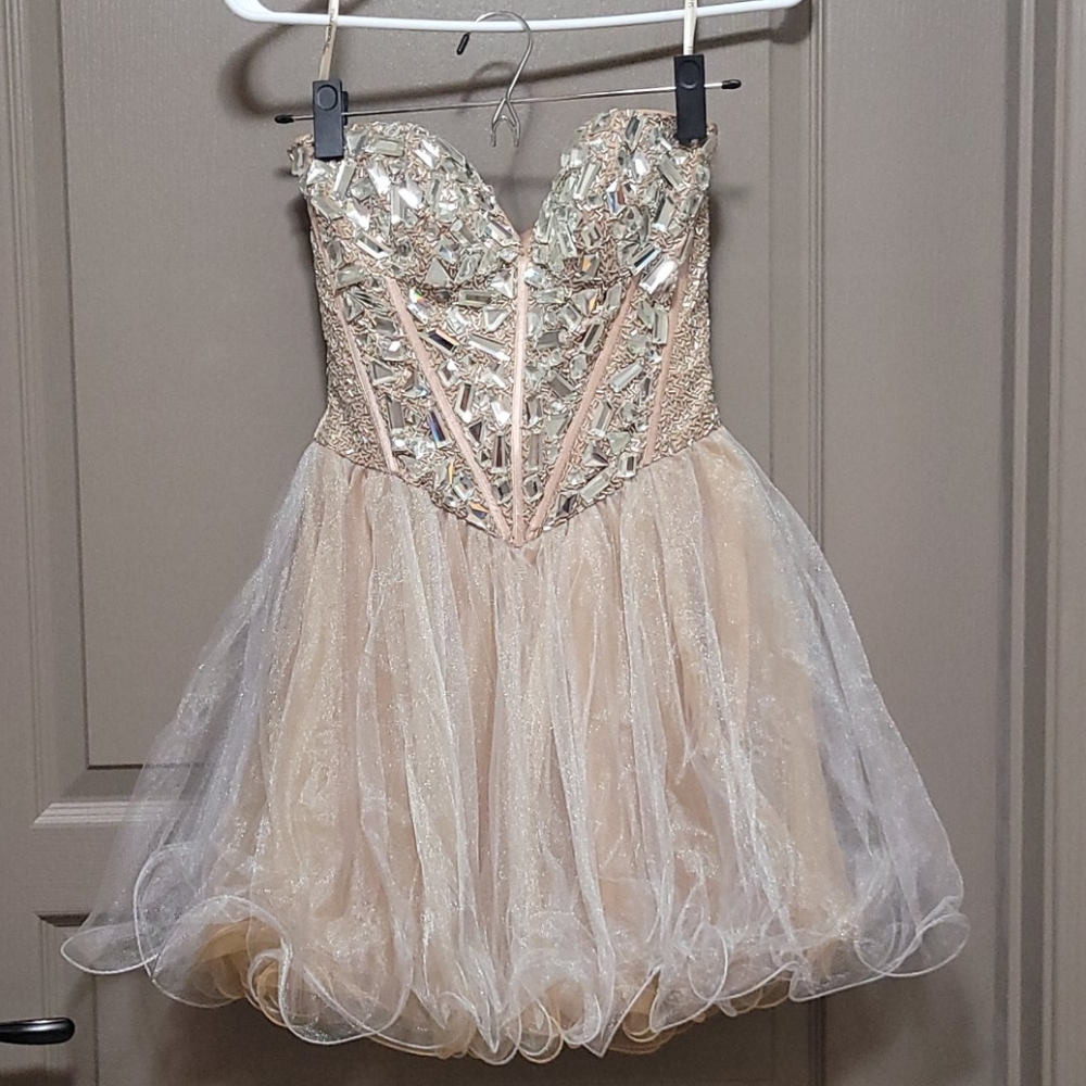 Sherri Hill Gold and Silver Prom Dress